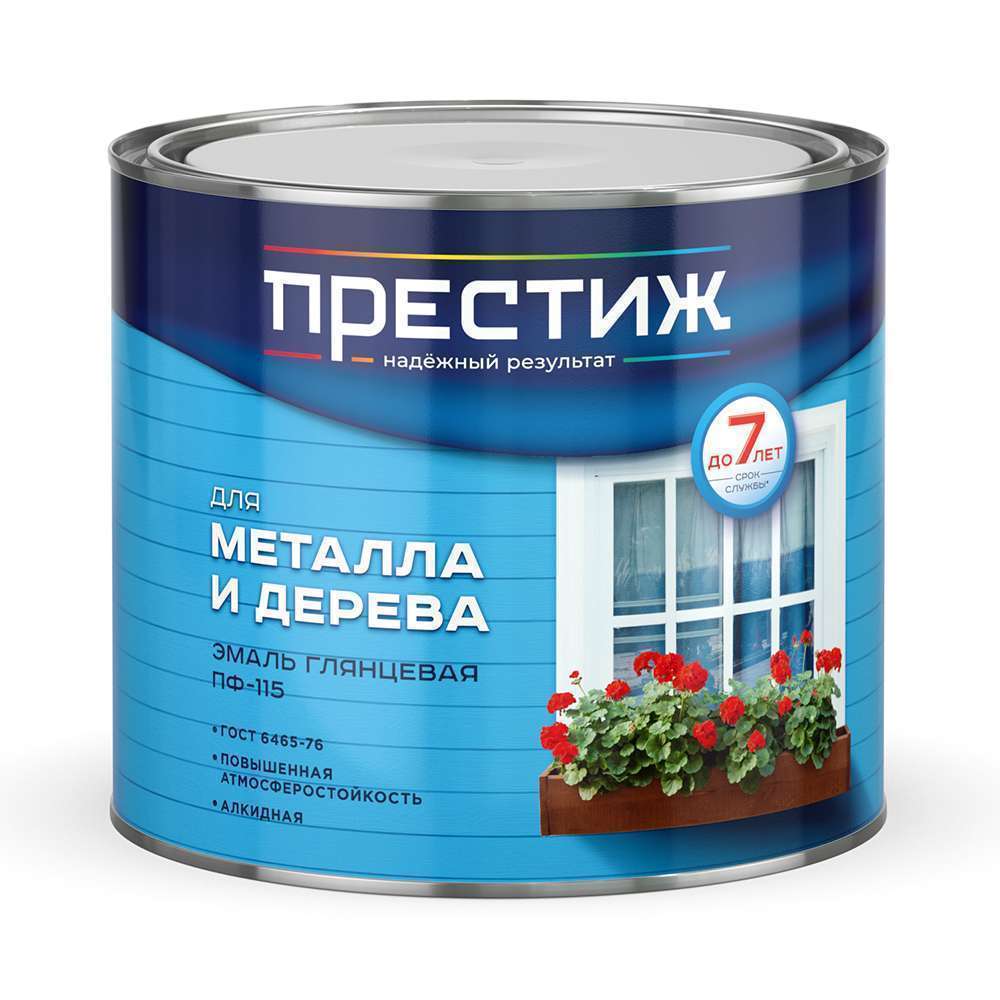 Эмаль ПФ-115 зеленое яблоко 1,9 кг "ПРЕСТИЖ"