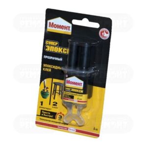 Клей МОМЕНТ супер эпокси прозрачный 6мл шприц (Хенкель) 15112