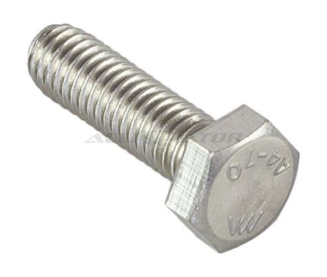 Болт 6х20 шестигр/гол. полная резьба DIN 933(нерж.)