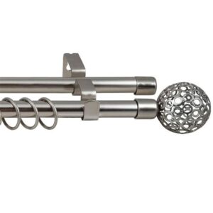 Карниз ков. раздвижной d16-19мм 1,6-3м 1-но рядный лист антик/зол 38176