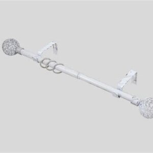 Карниз ков. раздвижной d16-19мм 1,6-3м 1-но рядный ажур белый 38951