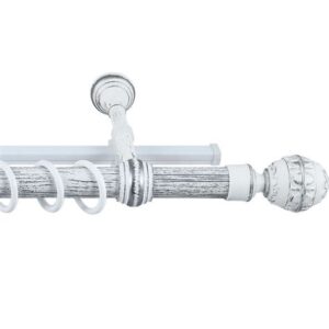 Карниз "Валанс" 2,0 Белое серебро 2-х ряд.