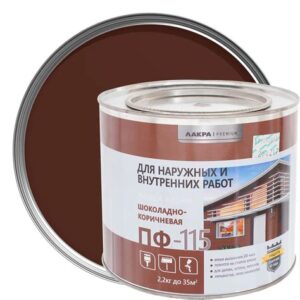 Эмаль ПФ-115 коричневый 2кг ЛАКРА 1287