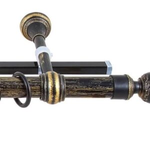 Карниз "Валанс" 2,0 Черненое золото 2-х ряд.