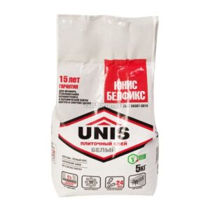Клей "ЮНИС БЕЛФИКС " белый 5 кг для плитки 5498