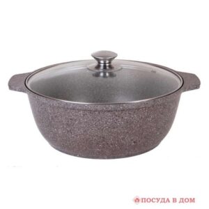 Кастрюля-жаровня алюминий.антиприг.покрытие 3л,с крышкой Kukmara(в ассорт)321347