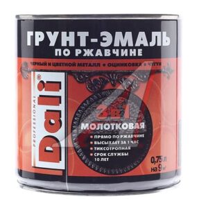 Грунт-эмаль по ржавчине "DALI" 3 в 1 зеленая 0,75 Рогнеда