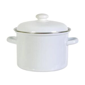 Кастрюля эмал.сталь, 2 л с крышкой (круглая), КМЗ, Сомелье, слоновая кость, 421627