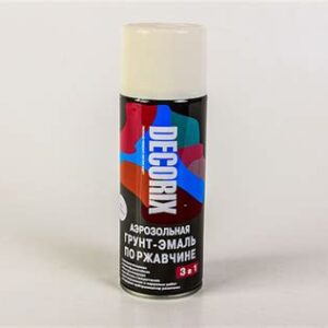 Аэрозольная грунт- эмаль по ржавчине 3 в 1 DECORIX 520мл,черный глянц. 0106-01 Dekart