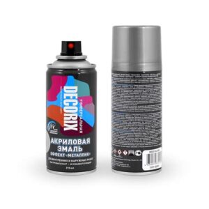 Аэрозольная эмаль"металлик" DECORIX 210,хром 011106 Dekart