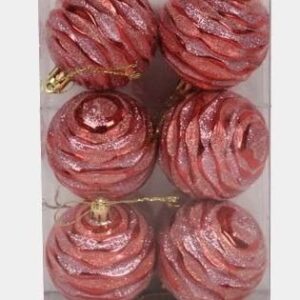 Елочное украшение Шары 6шт 6см матовый (в асс.)