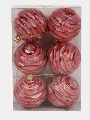 Елочное украшение Шары 6шт 6см матовый (в асс.)