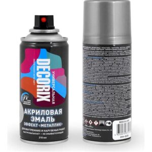Аэрозольная эмаль"металлик" DECORIX 210,серебро 011103 Dekart
