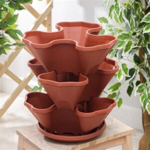 Кашпо многоярусное "Каскад", цвет терракот