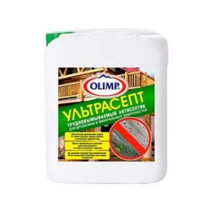 Антисептик для древесины трудновымываемый 5л УЛЬТРАСЕПТ OLIMP 17676 DEKART