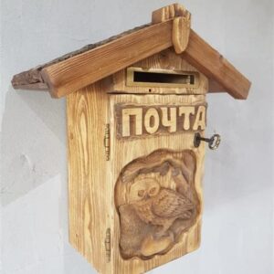 Ящик почтовый с китайским замком "СОВА-ДОМИК" (син/зел/борд)
