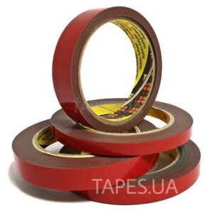 Акриловая двусторонняя лента "ЗМ" GT 6008 серая 12мм*5м 30321