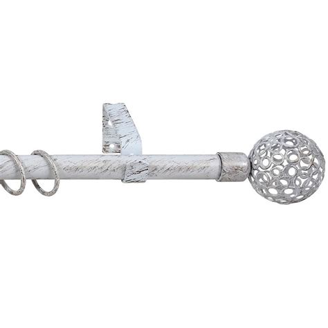 Карниз ков. раздвижной d16-19мм 1,6-3м 1-но рядный ажур антик/зол.