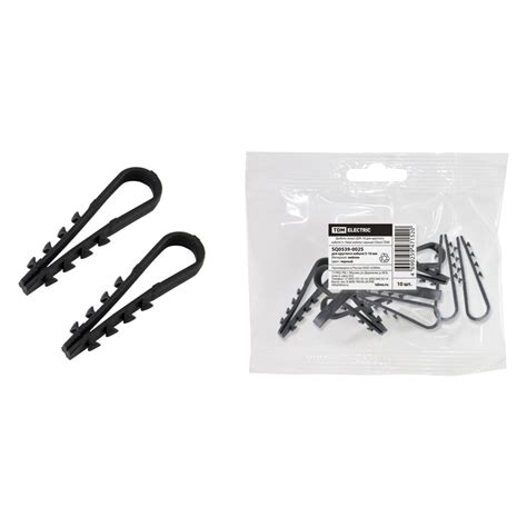 Дюбель-хомут ДХК-10 д/круглого кабеля 5-10мм нейлон черный (100шт) TDM