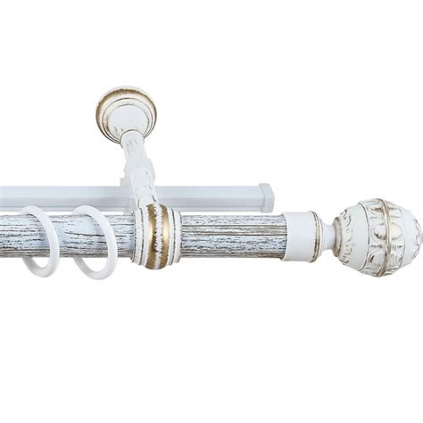 Карниз "Валанс" 3,0 Белое золото 2-х ряд.3554