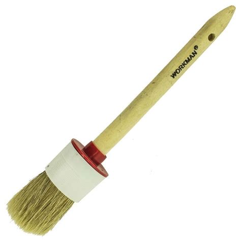 Кисть круглая нат. щетина дер.ручка 45мм 300406