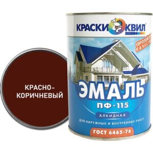 Эмаль ПФ-115 красно-коричневая 1,9 кг "ПРЕСТИЖ"